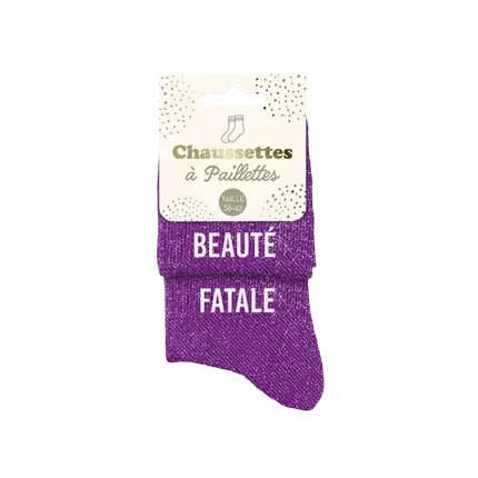 Chaussettes paillettes duo Beaute Fatale – Taille unique 36–42