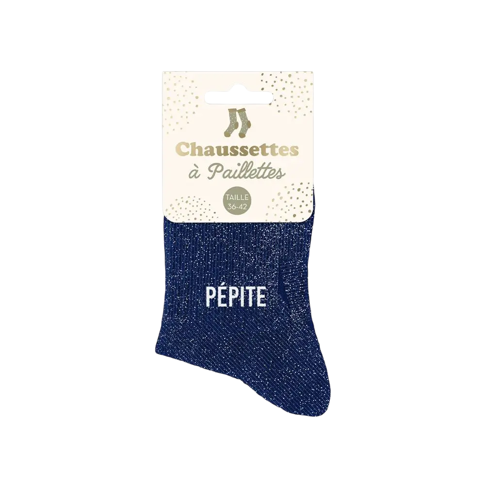 Chaussettes paillettes Pepite – Taille unique 36–42