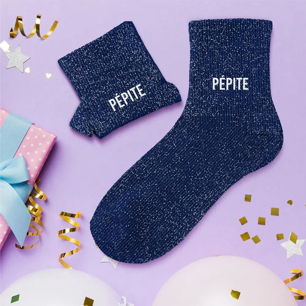 Chaussettes paillettes Pepite – Taille unique 36–42