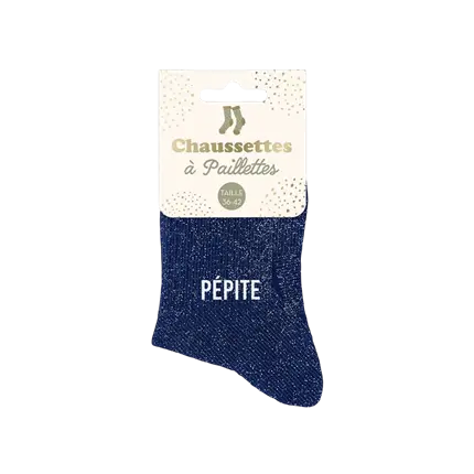 Chaussettes paillettes Pepite – Taille unique 36–42