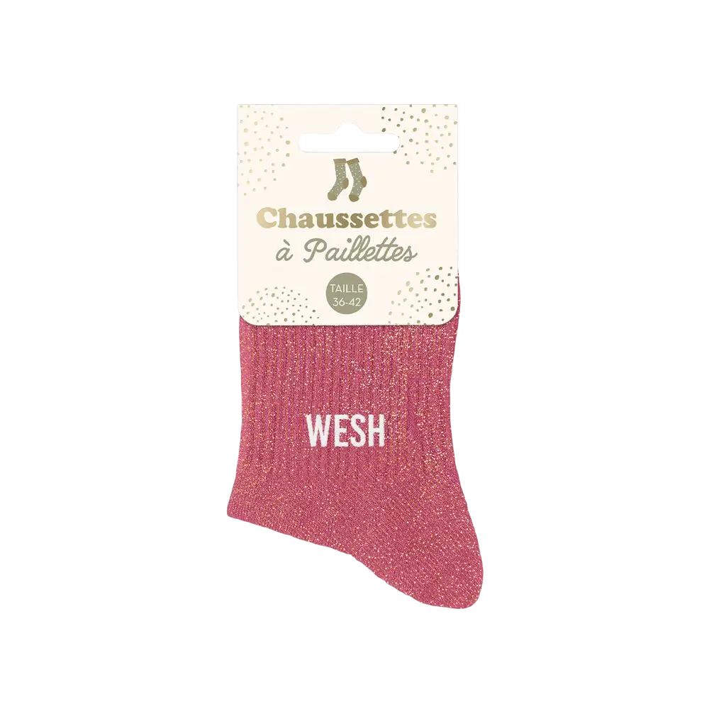 Chaussettes paillettes Wesh – Taille unique 36–42