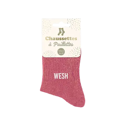 Chaussettes paillettes Wesh – Taille unique 36–42