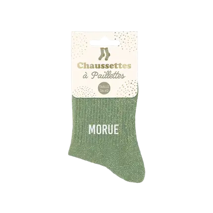 Chaussettes paillettes Morue – Taille unique 36–42