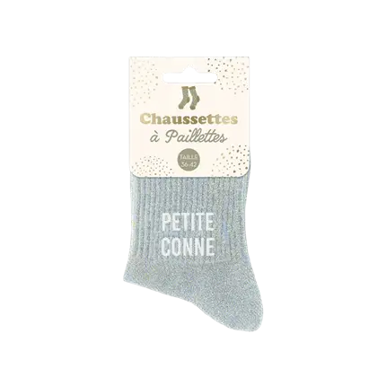 Chaussettes paillettes Petite Conne – Taille unique 36–42
