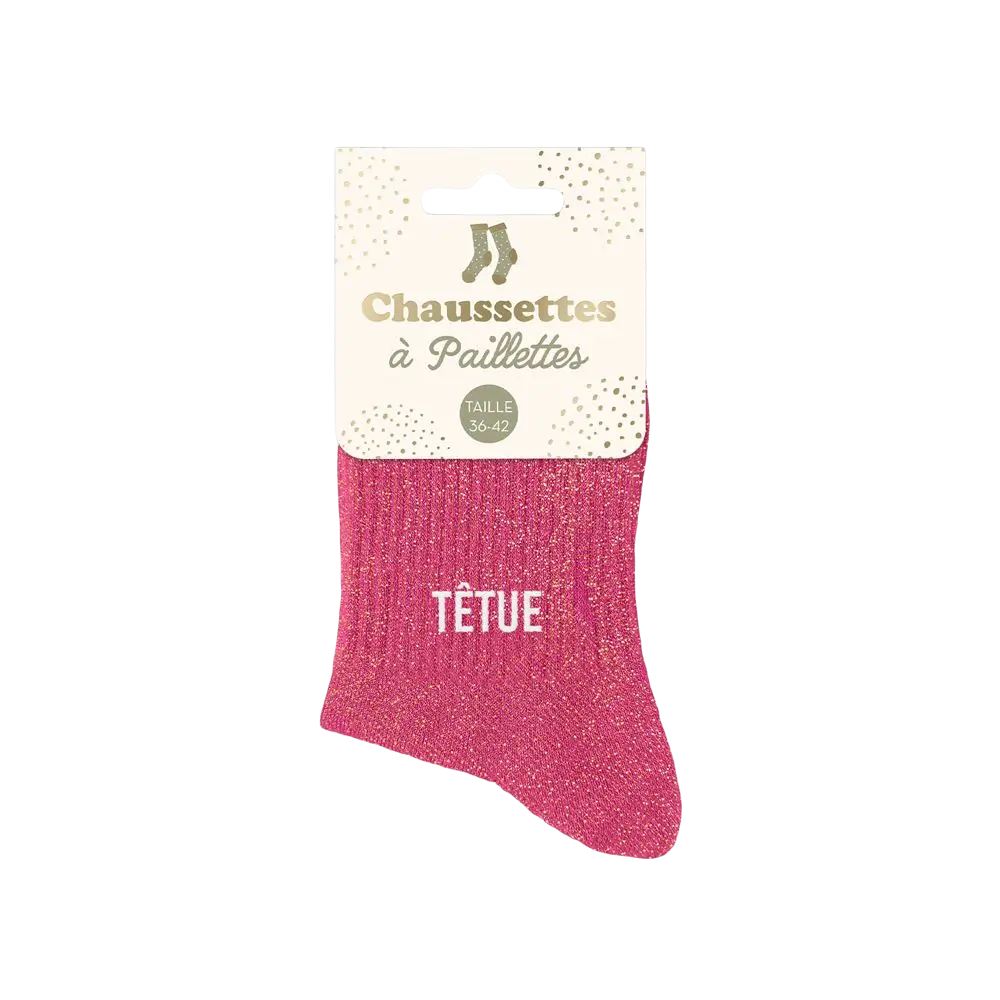 Chaussettes paillettes Tetue – Taille unique 36–42