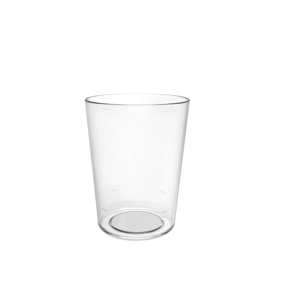 Verre à bière conique incassable - 30 cl utile 33 cl à ras bord