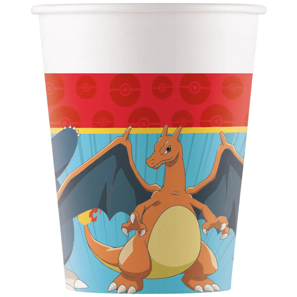 Gobelet en carton Pokémon - 25cl - Lot de 8