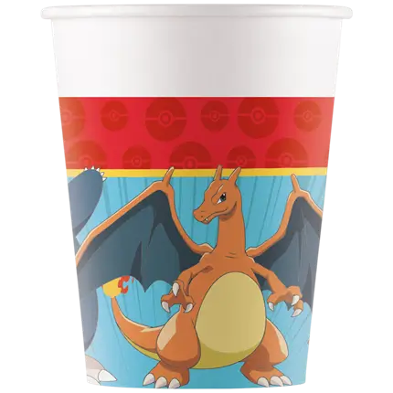 Gobelet en carton Pokémon - 25cl - Lot de 8