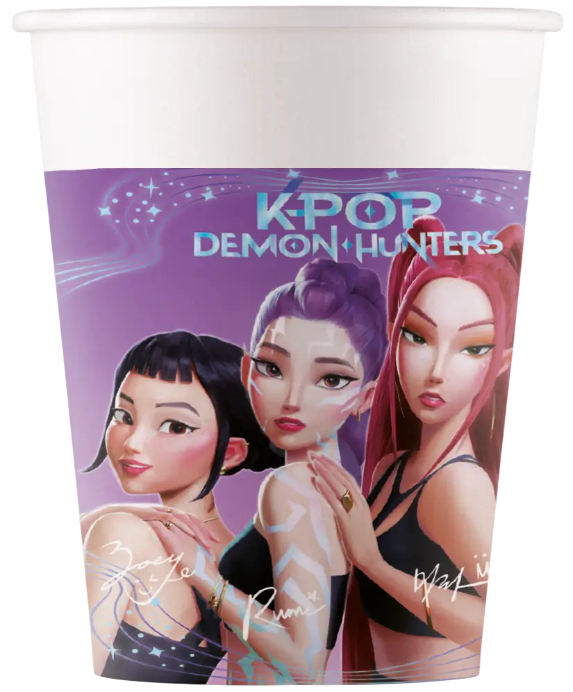Gobelet en carton K-POP Demon Hunters - 25cl - Lot de 8