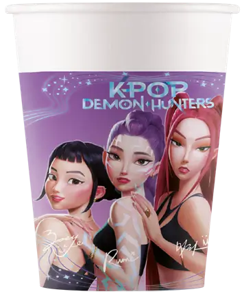 Gobelet en carton K-POP Demon Hunters - 25cl - Lot de 8