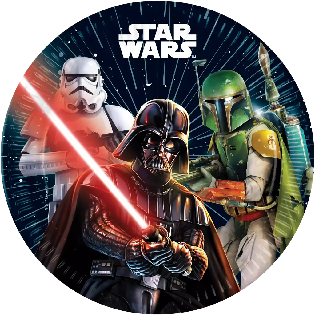 Assiette en carton Star Wars ø23cm - Lot de 8