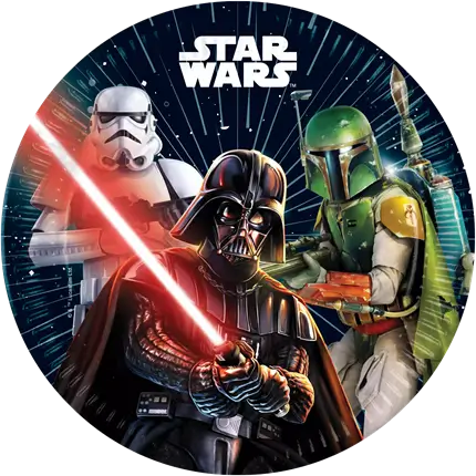 Assiette en carton Star Wars ø23cm - Lot de 8