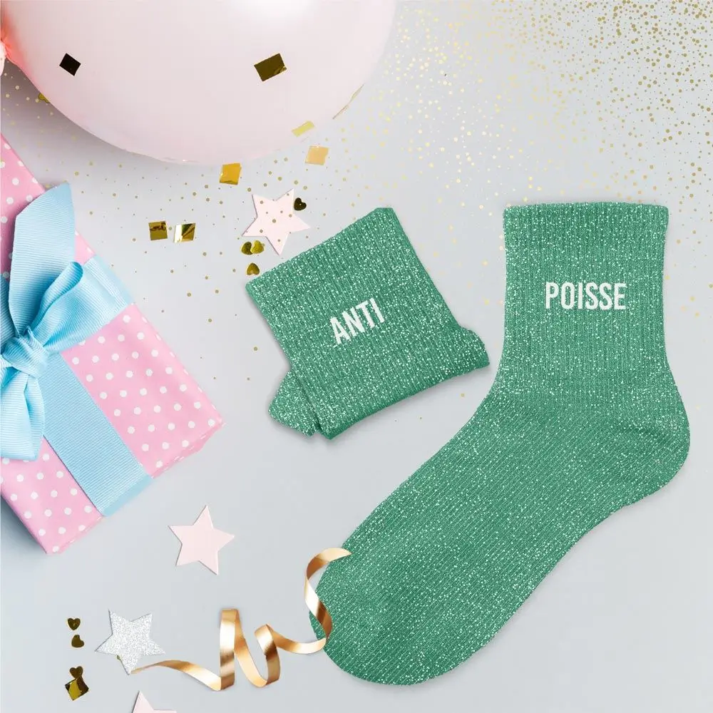 Chaussettes Paillettes Duo Anti Poisse – Taille Unique 36–42