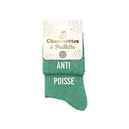 Chaussettes Paillettes Duo Anti Poisse – Taille Unique 36–42