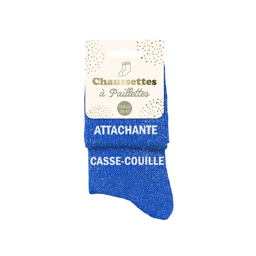 Chaussettes Paillettes Duo Attachante Casse-Couille – Taille Unique 36–42