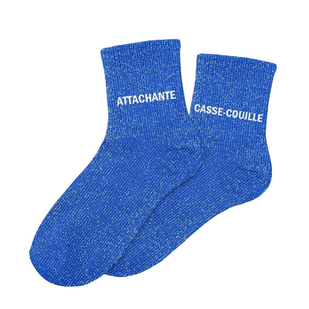 Chaussettes Paillettes Duo Attachante Casse-Couille – Taille Unique 36–42