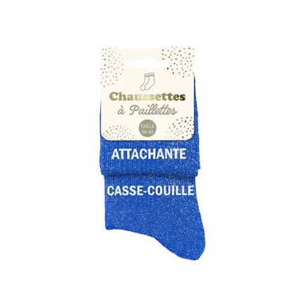 Chaussettes Paillettes Duo Attachante Casse-Couille – Taille Unique 36–42