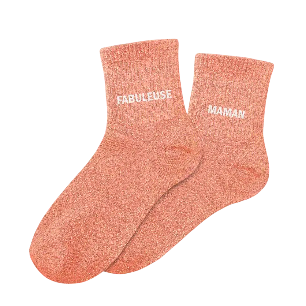 Chaussettes Paillettes Duo Fabuleuse Maman – Taille Unique 36–42
