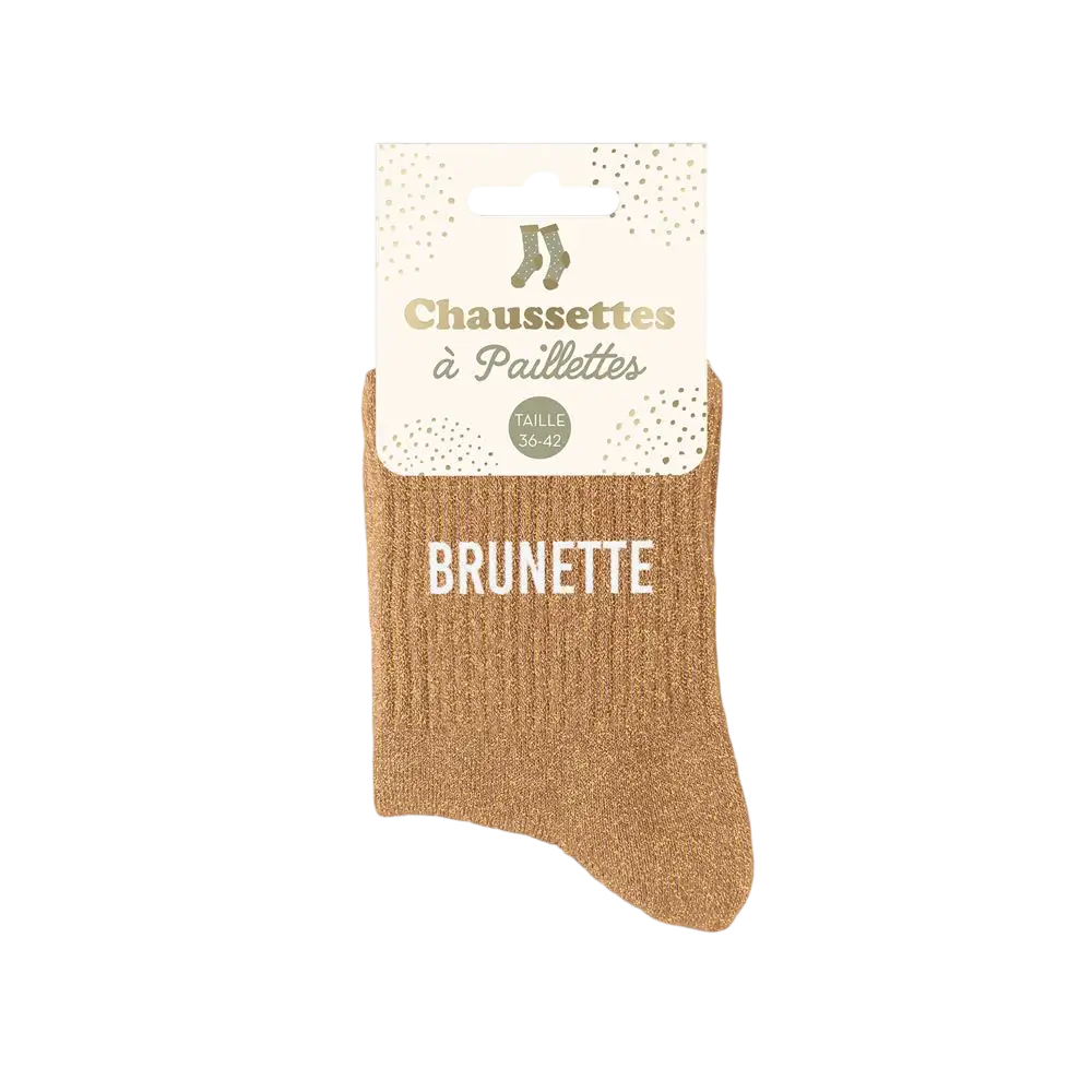 Chaussettes Paillettes Brunette – Taille Unique 36–42
