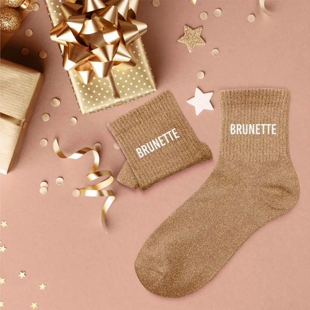 Chaussettes Paillettes Brunette – Taille Unique 36–42