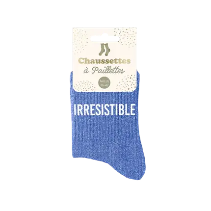 Chaussettes Paillettes Irrésistible – Taille Unique 36–42