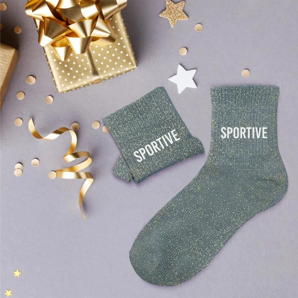 Chaussettes Paillettes Sportive – Taille Unique 36–42