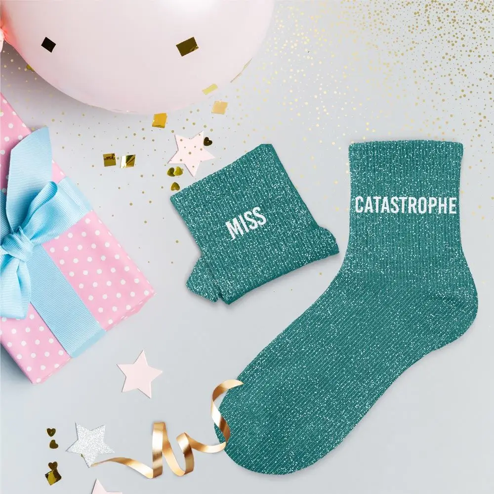 Chaussettes Paillettes Duo Miss Catastrophe – Taille Unique 36–42