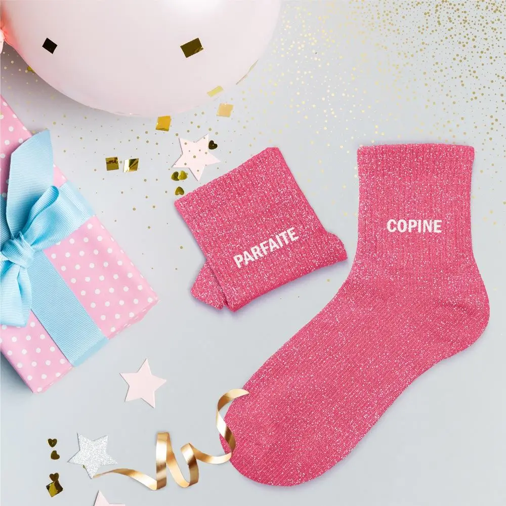 Chaussettes Paillettes Duo Parfaite Copine – Taille Unique 36–42