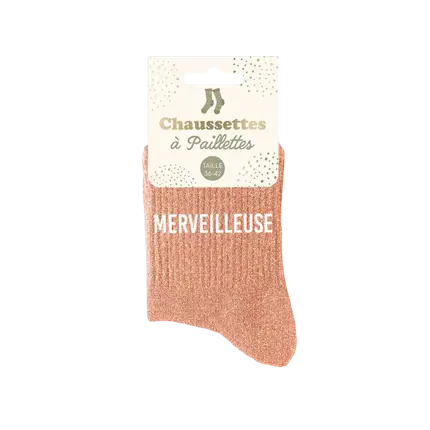 Chaussettes Paillettes Merveilleuse – Taille Unique 36–42