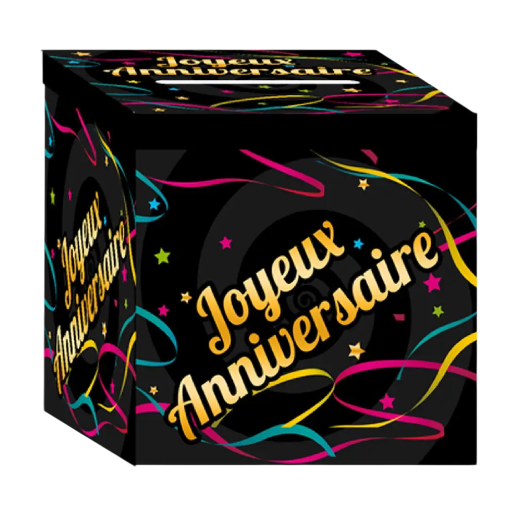 Urne Joyeux Anniversaire Noire