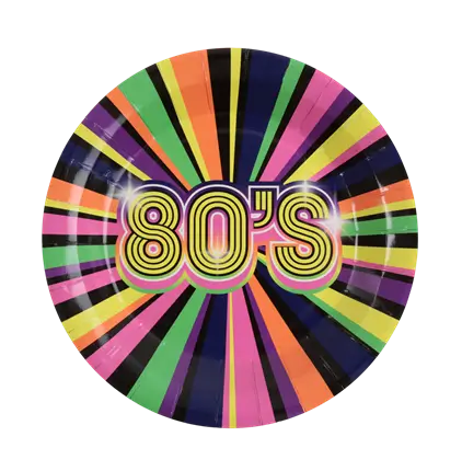 Assiette 80's 23cm - Lot de 10