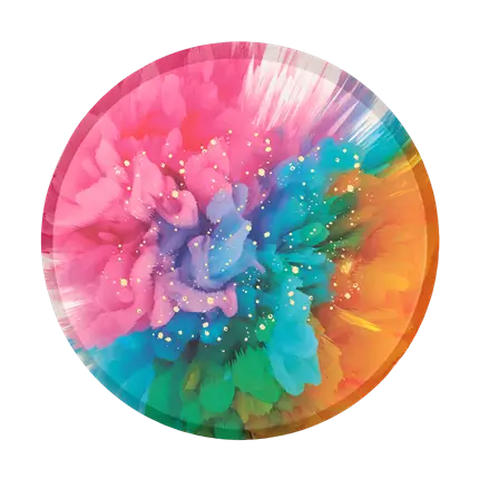 Assiette Holi Fête des couleurs – Lot de 6