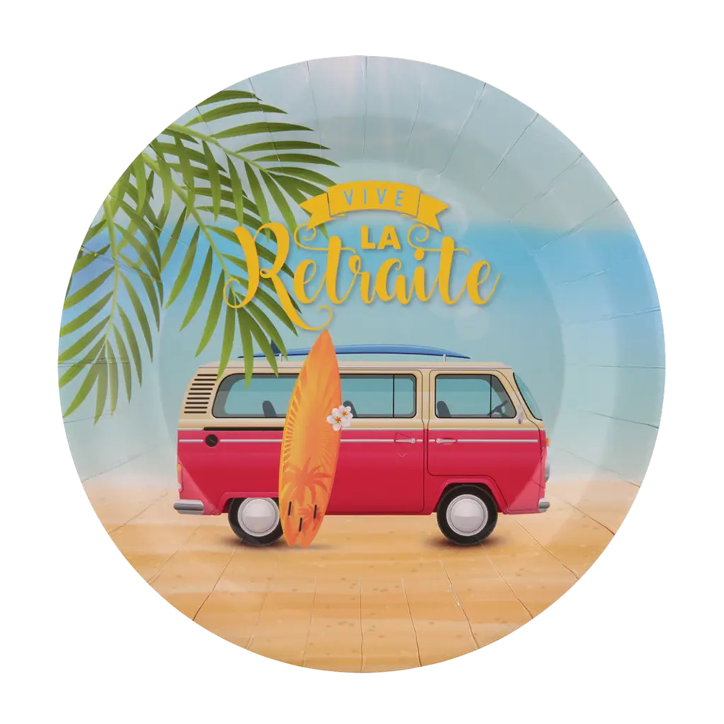 Assiette Retraite – La belle vie (sachet de 10)