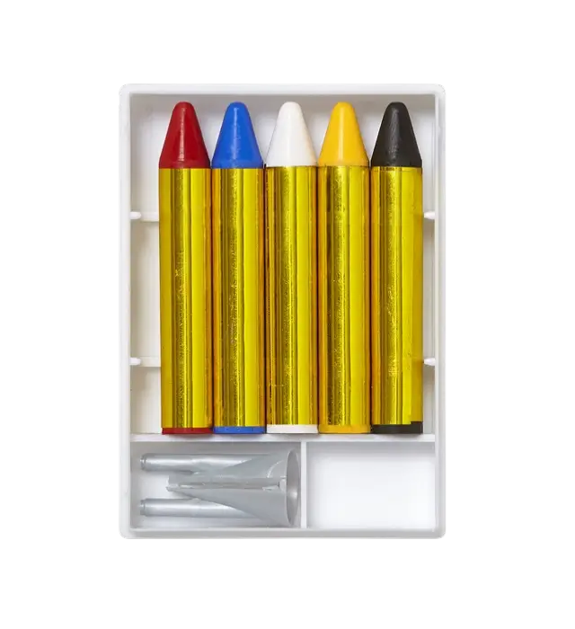 Assortiment de 20 Sets de 5 Crayons de Maquillage avec Taille-Crayons – Kit Maquillage Déguisement