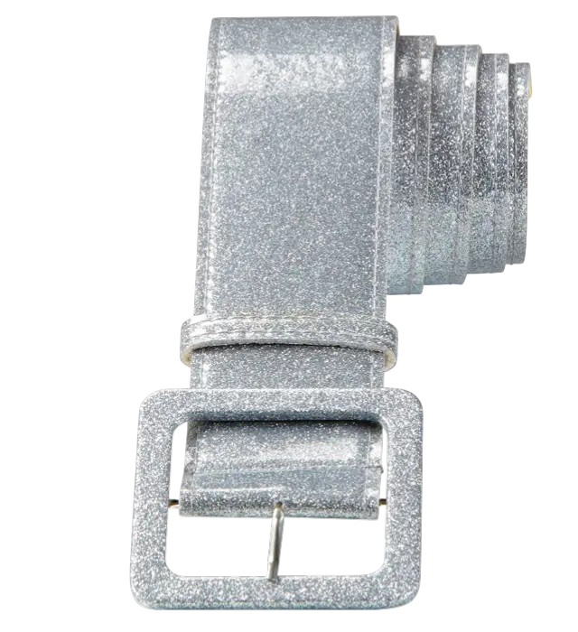 Ceinture Disco Argent Pailletée 120 cm – Accessoire Déguisement Années 70