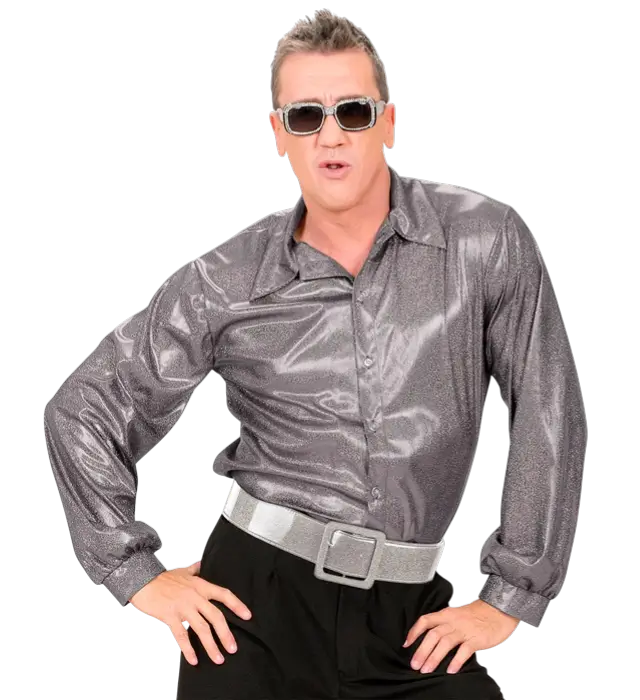 Ceinture Disco Argent Pailletée 120 cm – Accessoire Déguisement Années 70