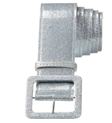 Ceinture Disco Argent Pailletée 120 cm – Accessoire Déguisement Années 70