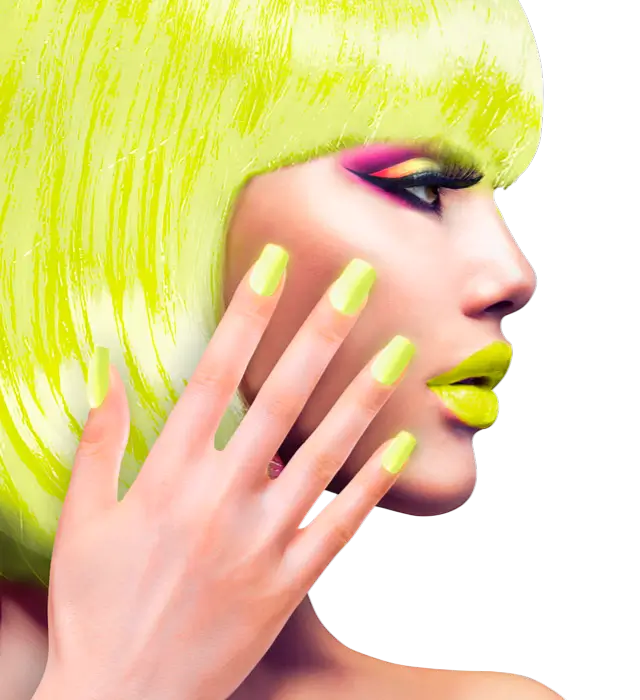Set de 12 Ongles Jaunes Néon Auto-Adhésifs Effet Vernis – Faux Ongles Manucure