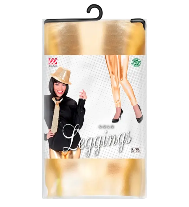 Leggings Or Métallisé – Pantalon Disco Brillant – Déguisement Années 70 / 80