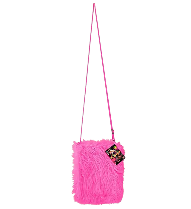 Sac à Main en Peluche Rose Fluo – Accessoire Déguisement Pop Disco