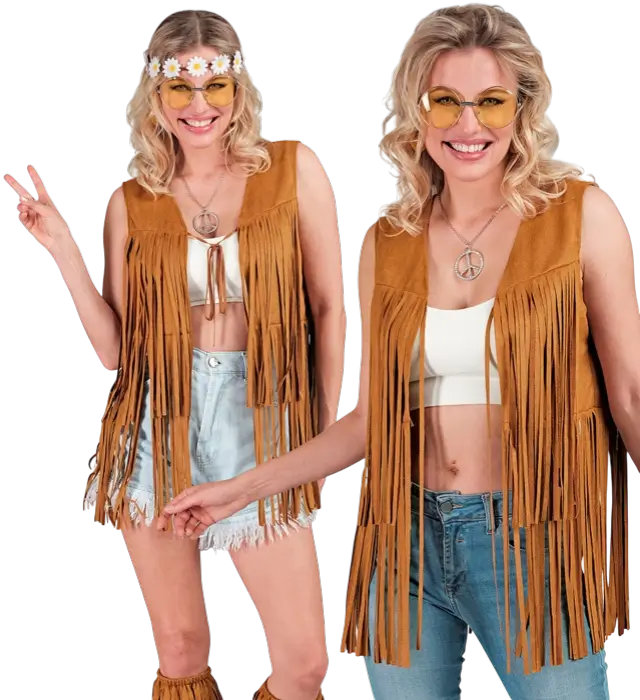 Veste Hippie à Franges Style Cowboy Western – Veste Déguisement Années 70
