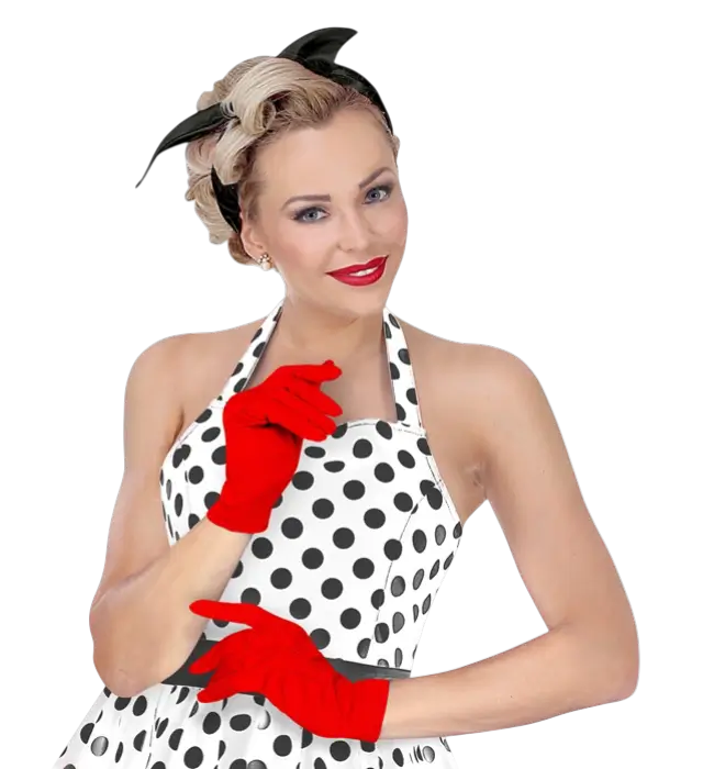 Gants Courts Rouges – Accessoire Déguisement Élégant Soirée, Cabaret et Costume