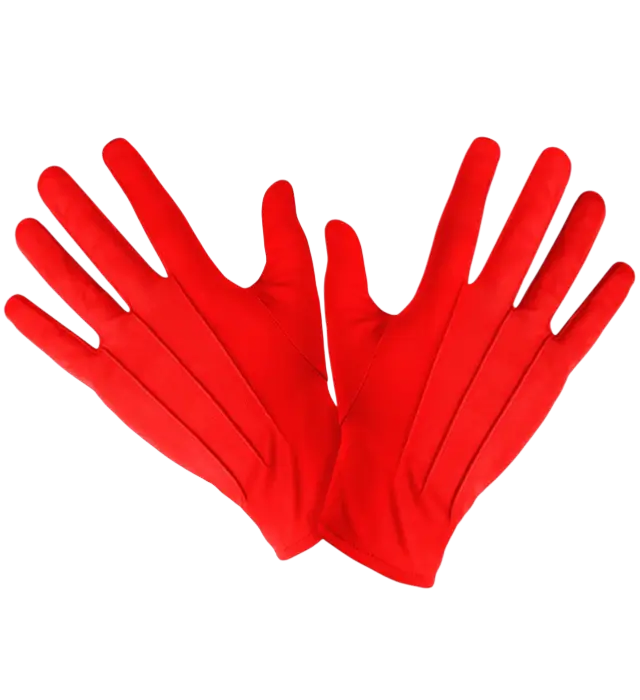 Gants Courts Rouges – Accessoire Déguisement Élégant Soirée, Cabaret et Costume