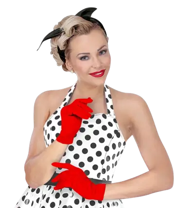 Gants Courts Rouges – Accessoire Déguisement Élégant Soirée, Cabaret et Costume