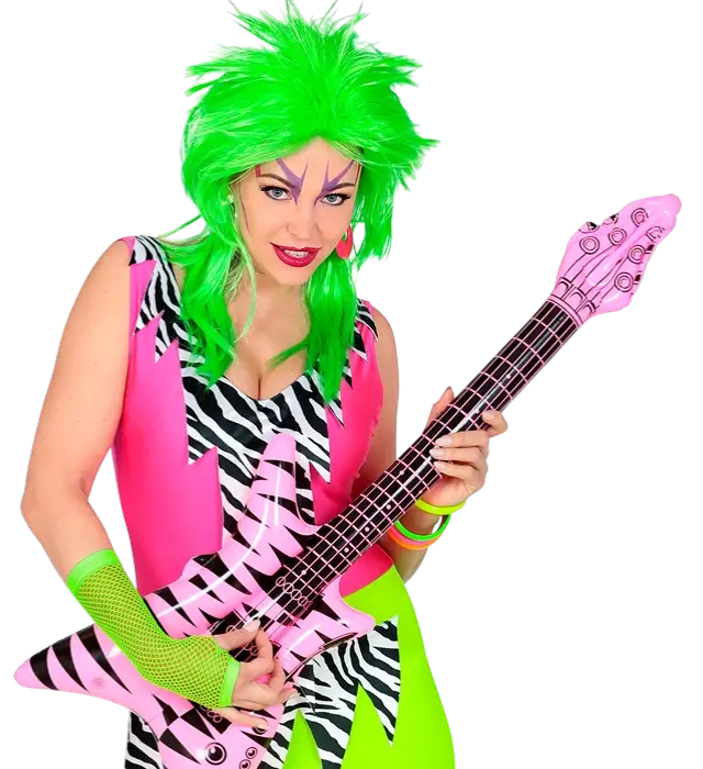 Gants Résille Vert Néon Sans Doigts 33 cm – Mitaines Filet – Accessoire Déguisement Années 80