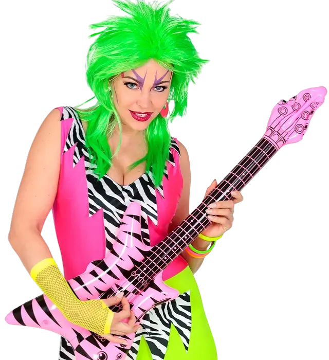 Gants Résille Jaune Néon Sans Doigts 33 cm – Mitaines Filet – Accessoire Déguisement Années 80