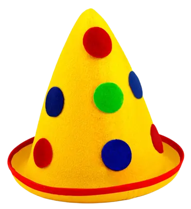 Chapeau Pointu Jaune à Pois en Feutre – Déguisement Fête
