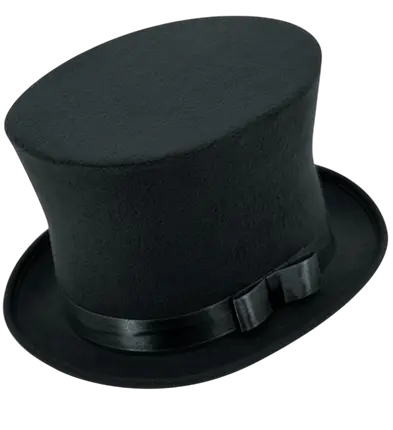 Chapeau Haut-de-Forme Noir en Feutre Effet Laine 16 cm – Accessoire Déguisement Élégant
