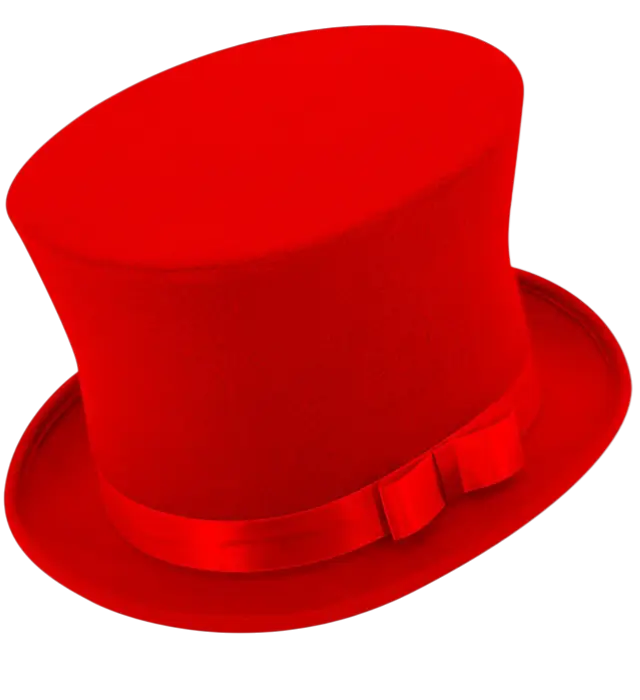 Chapeau Haut-de-Forme Rouge en Feutre Effet Laine 16 cm – Accessoire Déguisement Élégant