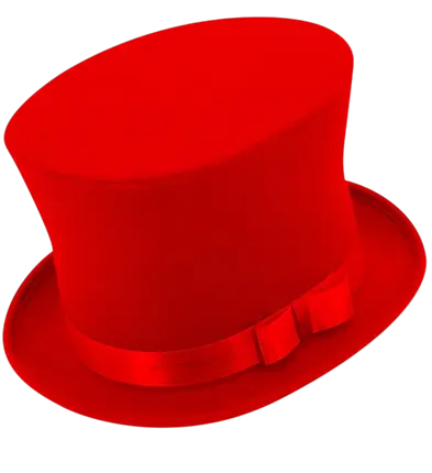 Chapeau Haut-de-Forme Rouge en Feutre Effet Laine 16 cm – Accessoire Déguisement Élégant